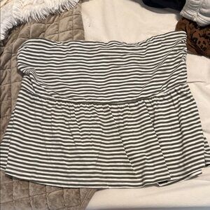 American Eagle Outfitters Black and White Striped Mini Skirt